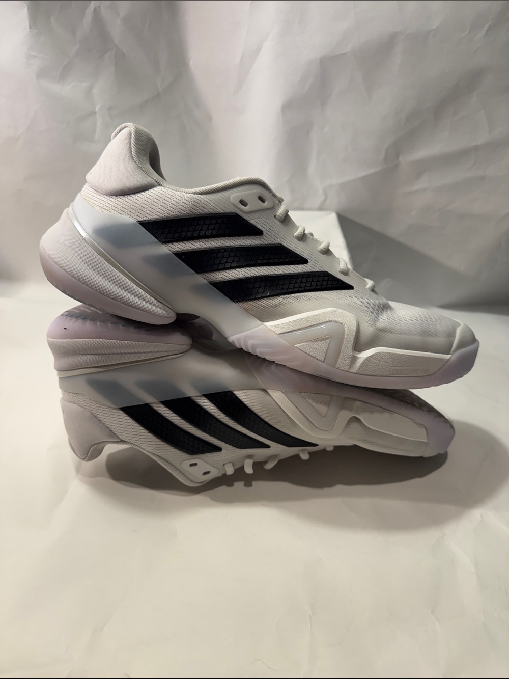 Adidas Barricade 14 Tennis Shoes Men’s 11 White Black $160 msrp new